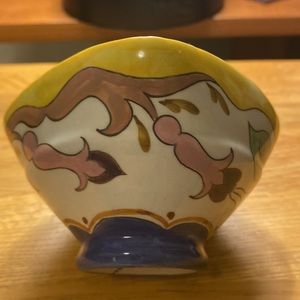 Beautiful Gouda antique vintage colorful mug/cup with handle Stamped bottom